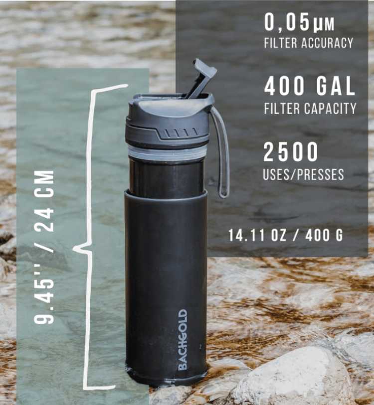 Bachgold Outdoor Water Filter Bottle