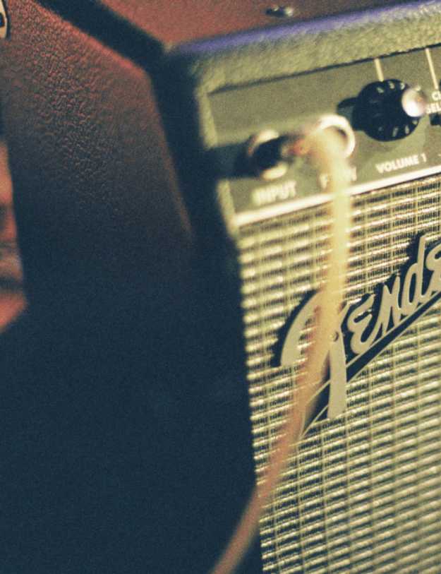 A close up of an amp.
