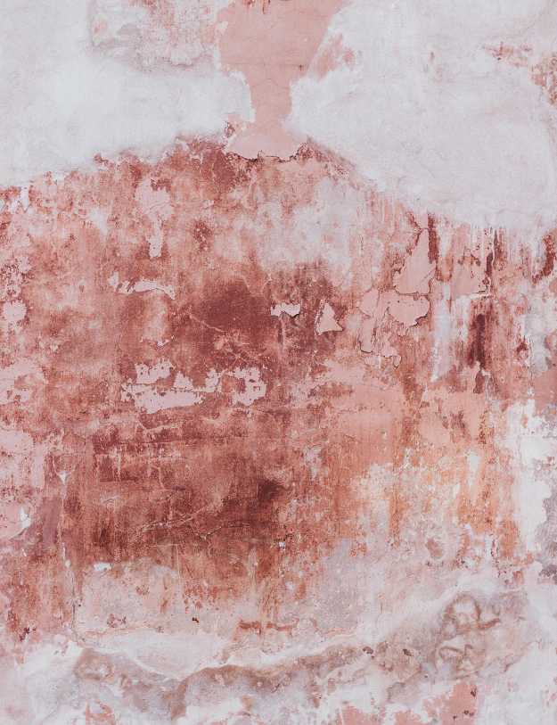 A wall with red discoloration.