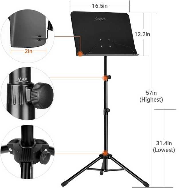 CAHAYA 5 in 1 Dual-use Sheet Music Stand