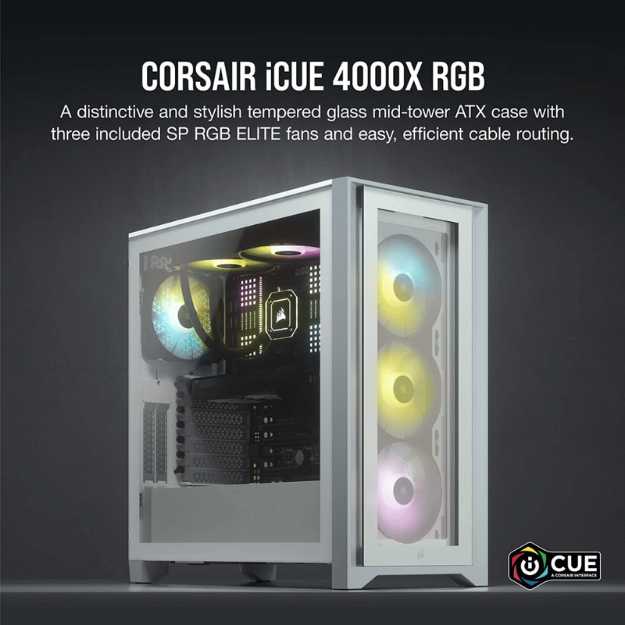 Corsair iCUE Mid-Tower ATX White PC Case