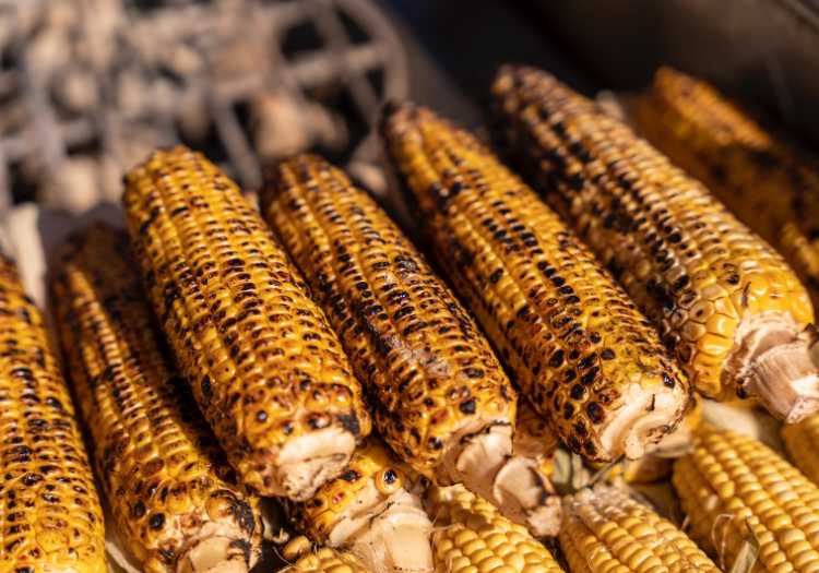Grilled corn on the cob with a perfect char.