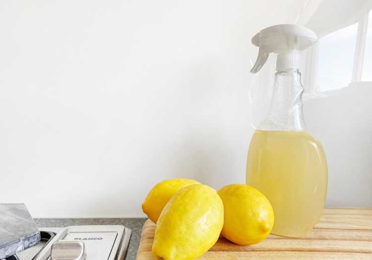 Lemon juice and vinegar mixture