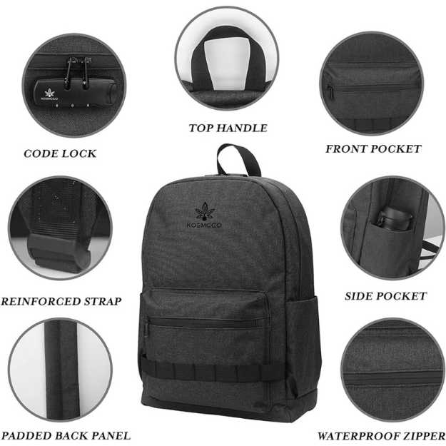 KOSMCCO Smell Proof Backpack with Lock