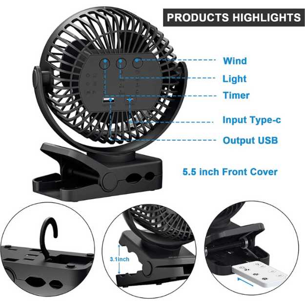 OUTERFAN Portable Fan with Remote