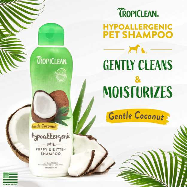 TropiClean Gentle Coconut Hypoallergenic Puppy and Kitten Shampoo