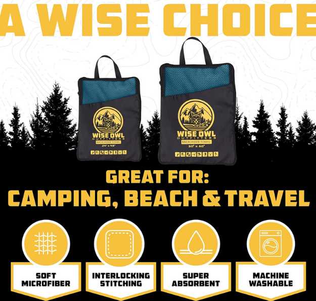 Wise Owl Outfitters Camping Towels