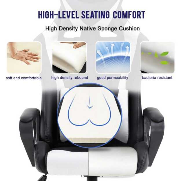 BestOffice High-Back Gaming Chair with Lumbar Support
