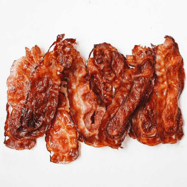 Bacon laid next to each other.
