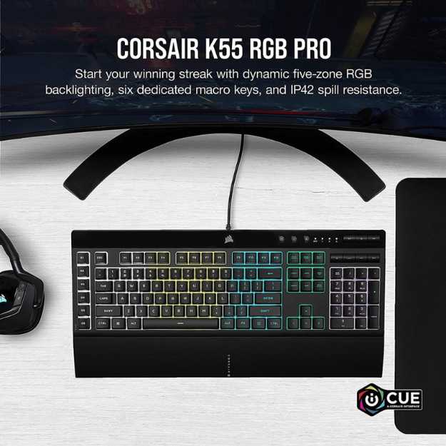 CORSAIR K55 Wired Gaming Keyboard