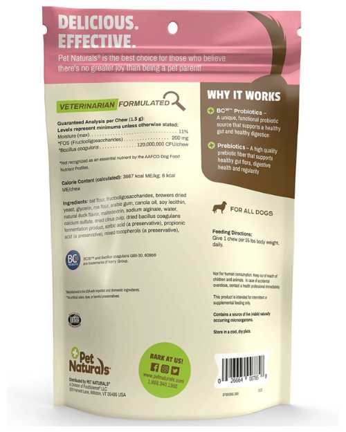 Pet Naturals Daily Probiotic and Prebiotic Chews for Dogs