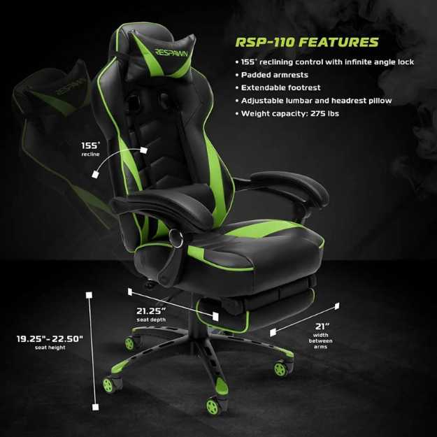 RESPAWN 110 Ergonomic Racing Style Gaming Chair