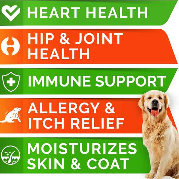 STRELLALAB Fish Oil Omega 3 Treats for Dogs - Allergy Relief