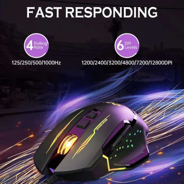 UHURU WM-07L RGB Wired Gaming Mouse