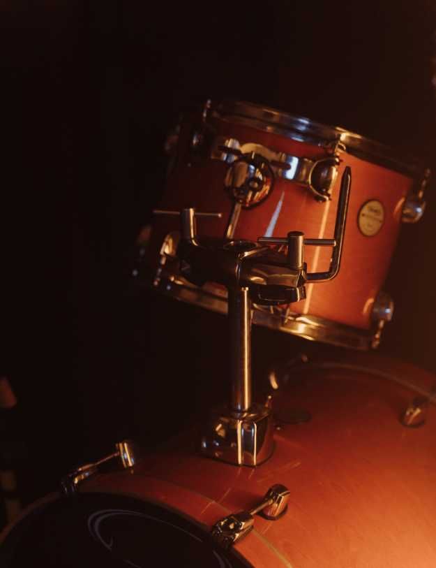 Close up of a Drum Set.