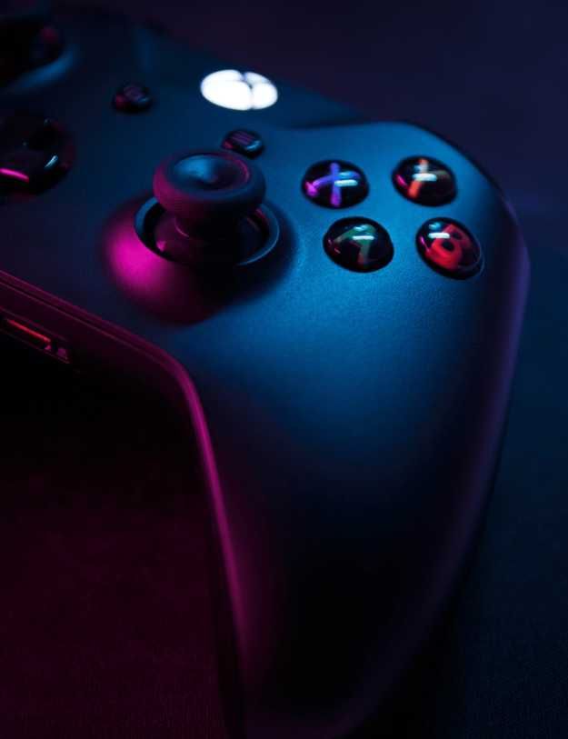 Close up of a xbox controller.