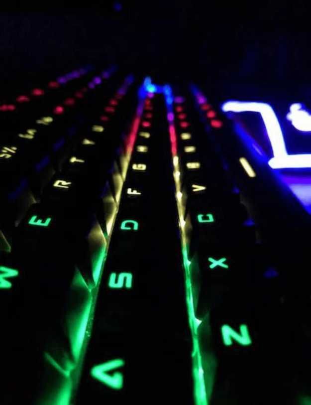A RGB colorful  keyboard.