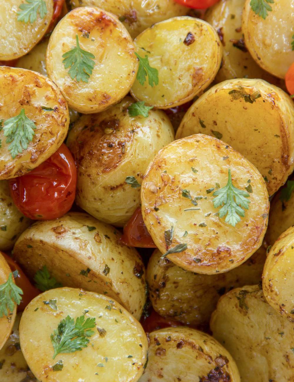 Perfectly grilled potatoes, ready to be eaten!